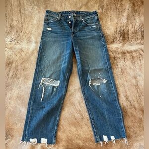Distressed Blue Jeans
